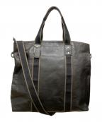 COACHコーチ）の古着「Heritage Web Leather Utility Tote」｜ブラック