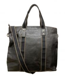 COACH（コーチ）の古着「Heritage Web Leather Utility Tote」｜ブラック