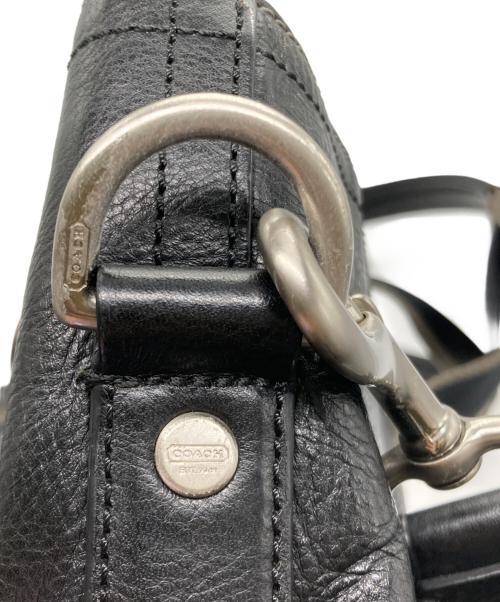 COACH（コーチ）COACH (コーチ) Heritage Web Leather Utility Tote ブラックの古着・服飾アイテム