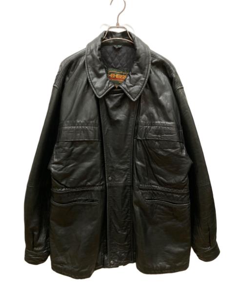 GHEZZI（ゲッツィ）GHEZZI (ゲッツィ) レザージャケット ブラック サイズ:SIZE 48の古着・服飾アイテム