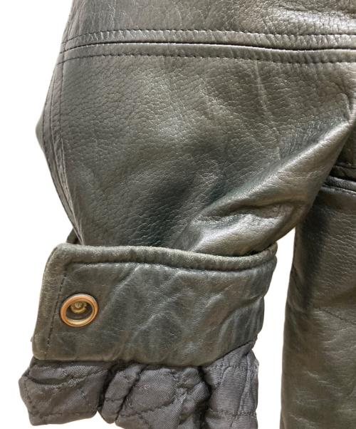 GHEZZI（ゲッツィ）GHEZZI (ゲッツィ) レザージャケット ブラック サイズ:SIZE 48の古着・服飾アイテム