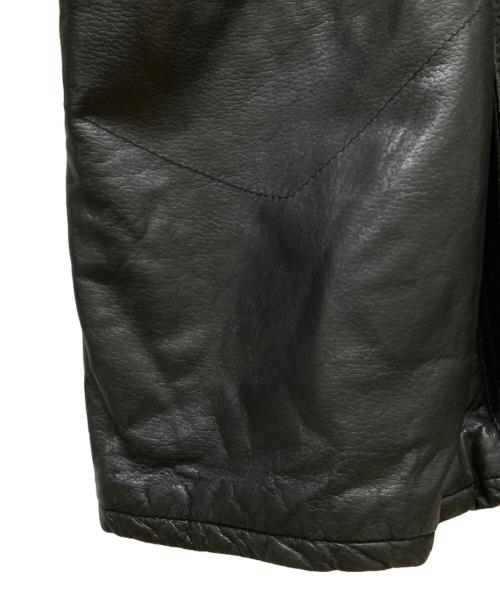 GHEZZI（ゲッツィ）GHEZZI (ゲッツィ) レザージャケット ブラック サイズ:SIZE 48の古着・服飾アイテム