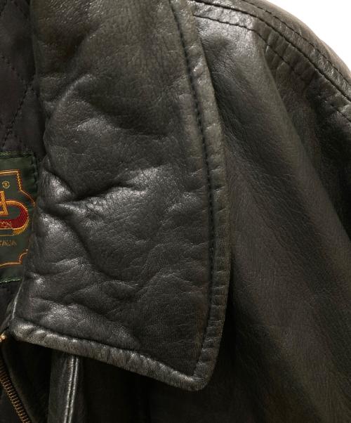 GHEZZI（ゲッツィ）GHEZZI (ゲッツィ) レザージャケット ブラック サイズ:SIZE 48の古着・服飾アイテム