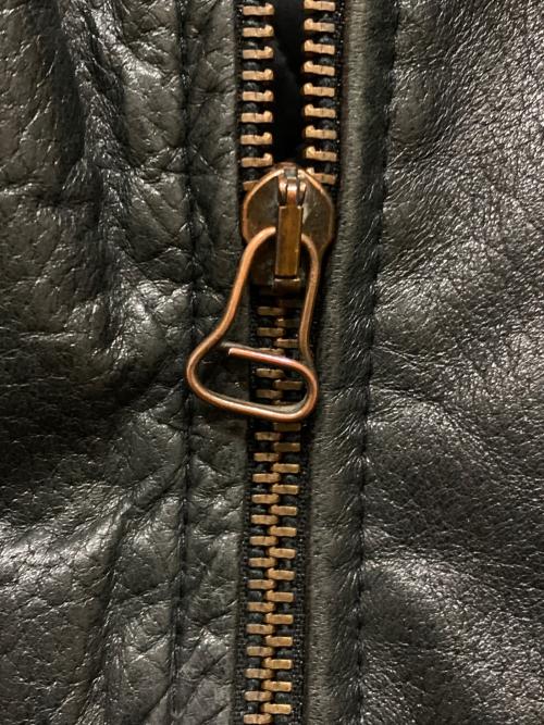 GHEZZI（ゲッツィ）GHEZZI (ゲッツィ) レザージャケット ブラック サイズ:SIZE 48の古着・服飾アイテム