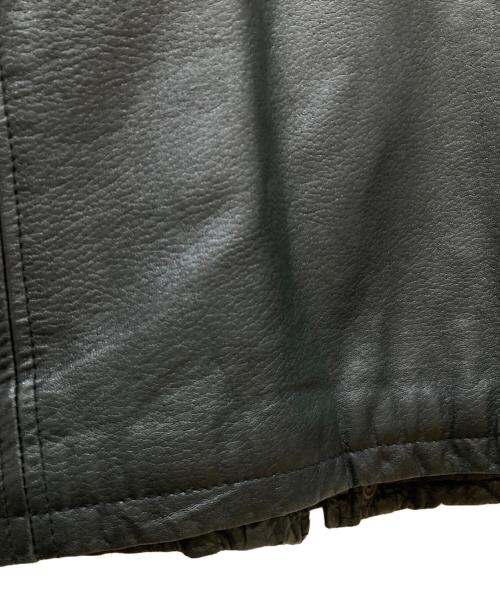 GHEZZI（ゲッツィ）GHEZZI (ゲッツィ) レザージャケット ブラック サイズ:SIZE 48の古着・服飾アイテム