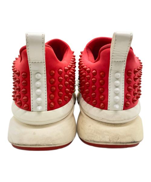 Christian Louboutin（クリスチャン・ルブタン）Christian Louboutin (クリスチャン・ルブタン) SPIKE-SOCK FLAT NEOPRENE TRICOLORE ホワイト サイズ:SIZE 41の古着・服飾アイテム