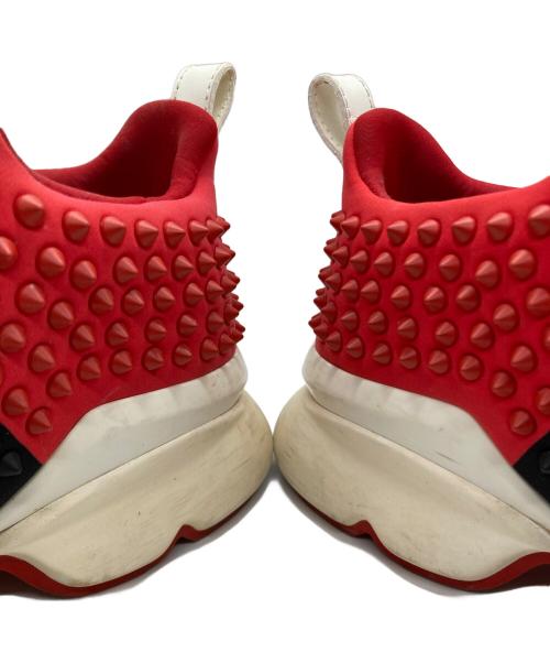 Christian Louboutin（クリスチャン・ルブタン）Christian Louboutin (クリスチャン・ルブタン) SPIKE-SOCK FLAT NEOPRENE TRICOLORE ホワイト サイズ:SIZE 41の古着・服飾アイテム