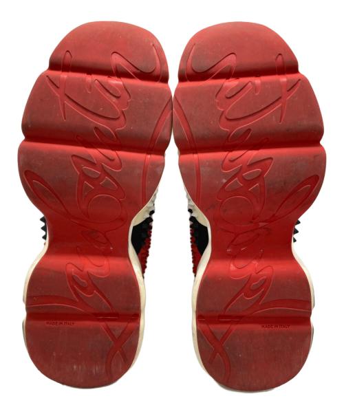 Christian Louboutin（クリスチャン・ルブタン）Christian Louboutin (クリスチャン・ルブタン) SPIKE-SOCK FLAT NEOPRENE TRICOLORE ホワイト サイズ:SIZE 41の古着・服飾アイテム