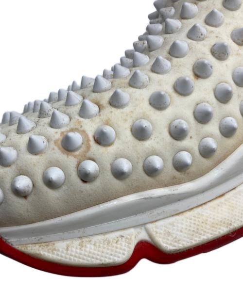 Christian Louboutin（クリスチャン・ルブタン）Christian Louboutin (クリスチャン・ルブタン) SPIKE-SOCK FLAT NEOPRENE TRICOLORE ホワイト サイズ:SIZE 41の古着・服飾アイテム