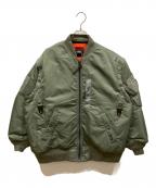 Manastash×JEANASIS×AVIREXマナスタッシュ×ジーナシス×アヴィレックス）の古着「MA-1ジャケット」｜カーキ