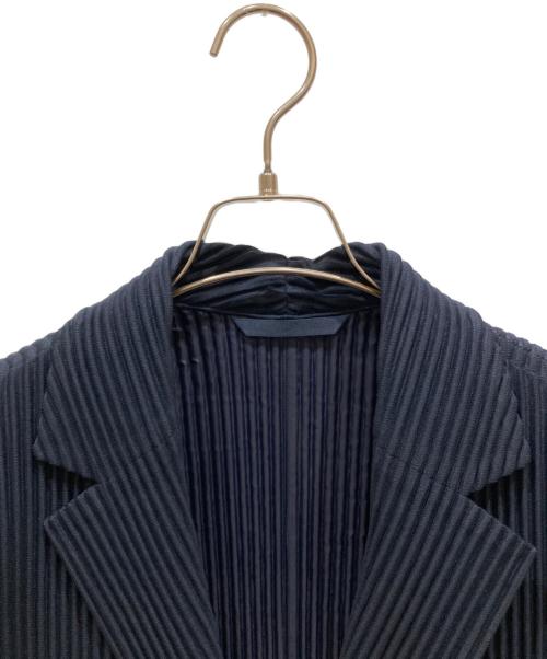 HOMME PLISSE ISSEY MIYAKE（オム プリッセ イッセイ ミヤケ）HOMME PLISSE ISSEY MIYAKE (オム プリッセ イッセイ ミヤケ) BASICS プリーツテーラードジャケット ネイビー サイズ:SIZE 2の古着・服飾アイテム