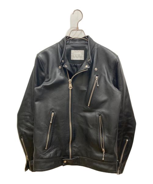 SUNSET BAY（サンセット ベイ）SUNSET BAY (サンセット ベイ) ホースハイドレザージャケット　BUZZARDS ブラック サイズ:SIZE 3の古着・服飾アイテム