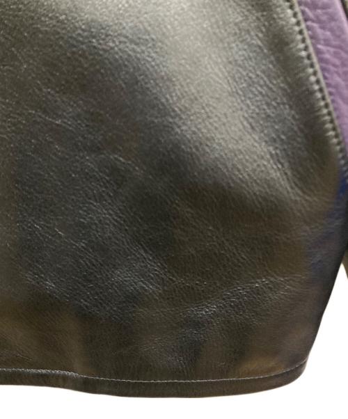 Needles（ニードルズ）Needles (ニードルズ) LETTERMAN JACKET COWHIDE LTHR ブラック サイズ:SIZE Sの古着・服飾アイテム