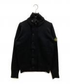 STONE ISLANDストーンアイランド）の古着「スタンドカラー ジップボタン カーディガン」｜ブラック