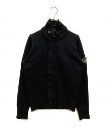 STONE ISLAND（ストーンアイランド）の古着「スタンドカラー ジップボタン カーディガン」｜ブラック