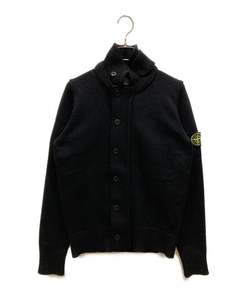 STONE ISLAND（ストーンアイランド）STONE ISLAND (ストーンアイランド) スタンドカラー ジップボタン カーディガン ブラック サイズ:SIZE Sの古着・服飾アイテム