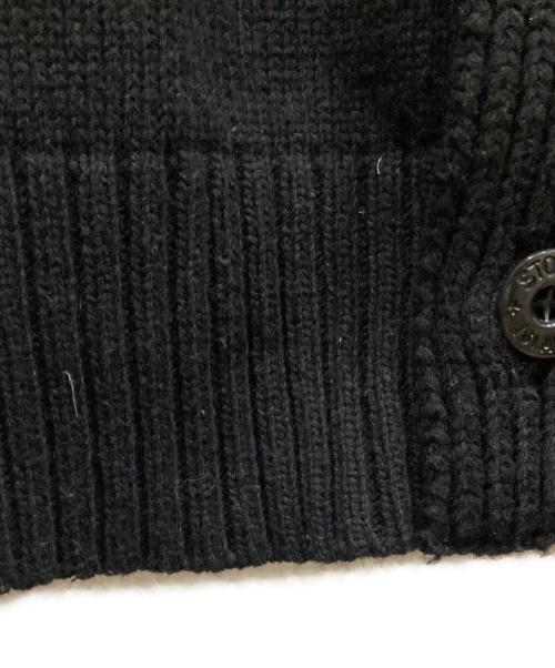 STONE ISLAND（ストーンアイランド）STONE ISLAND (ストーンアイランド) スタンドカラー ジップボタン カーディガン ブラック サイズ:SIZE Sの古着・服飾アイテム