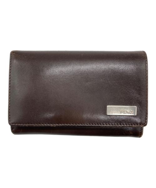 FENDI（フェンディ）FENDI (フェンディ) 2つ折り財布 ブラウンの古着・服飾アイテム
