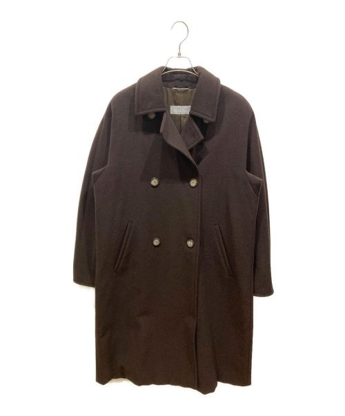 MaxMara（マックスマーラ）MaxMara (マックスマーラ) ウールロングコート ブラウン サイズ:SIZE 42の古着・服飾アイテム