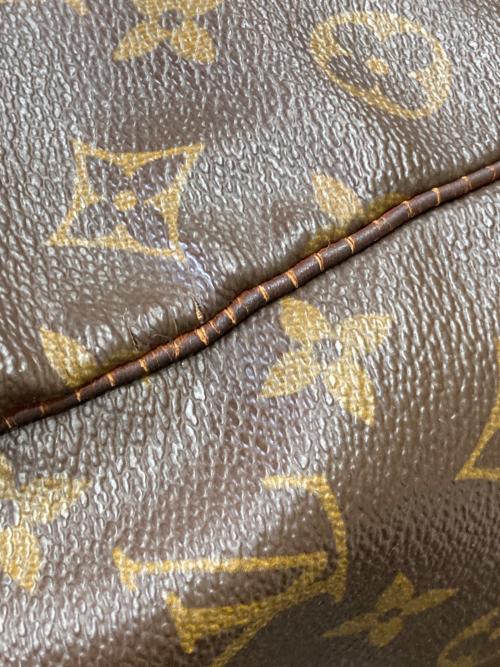 LOUIS VUITTON（ルイ ヴィトン）LOUIS VUITTON (ルイ ヴィトン) ボストンバッグ　モノグラム　キーポル55 ブラウン×オレンジの古着・服飾アイテム