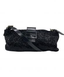 FENDI（フェンディ）の古着「ビーズショルダーバッグ」｜ブラック