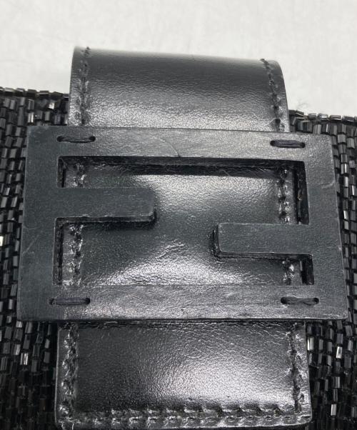 FENDI（フェンディ）FENDI (フェンディ) ビーズショルダーバッグ ブラックの古着・服飾アイテム