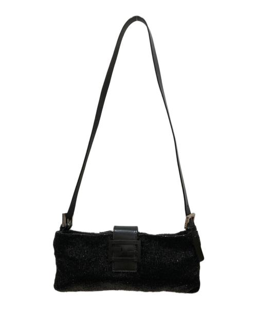 FENDI（フェンディ）FENDI (フェンディ) ビーズショルダーバッグ ブラックの古着・服飾アイテム