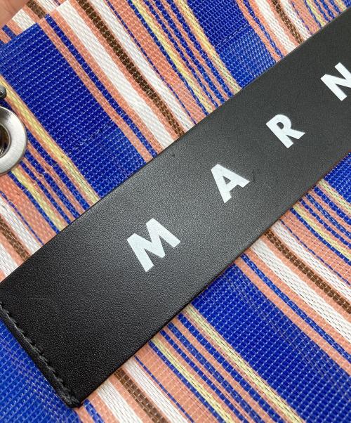 MARNI（マルニ）MARNI (マルニ) フラワーカフェトートバッグ ピンク×ブルーの古着・服飾アイテム