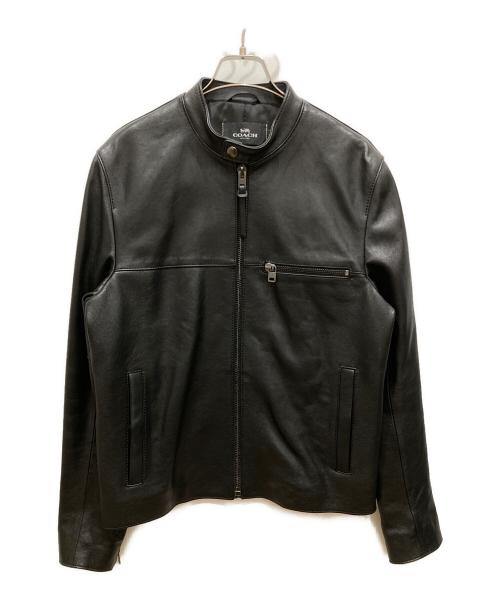 COACH（コーチ）COACH (コーチ) シングルライダースジャケット ブラック サイズ:SIZE Mの古着・服飾アイテム