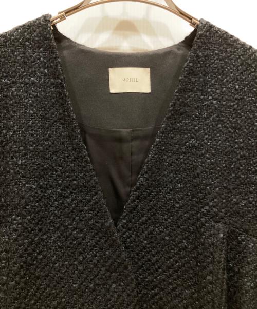LE PHIL（ル フィル）LE PHIL (ル フィル) ロービングツイードフレアジレ ブラック サイズ:SIZE Freeの古着・服飾アイテム