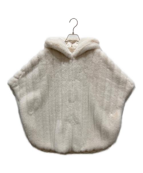 LEMONPLET（レモンプレット）Lemonplet (レモンプレット) フェイクファーポンチョ ベージュ サイズ:SIZE Freeの古着・服飾アイテム