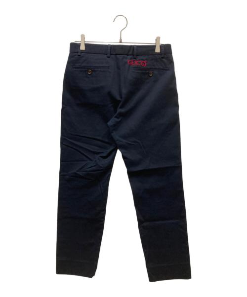 GUCCI（グッチ）GUCCI (グッチ) CHINO TROUSERS ネイビー サイズ:SIZE 44の古着・服飾アイテム