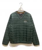 Patagoniaパタゴニア）の古着「Vネック プルオーバーダウンジャケット」｜グリーン