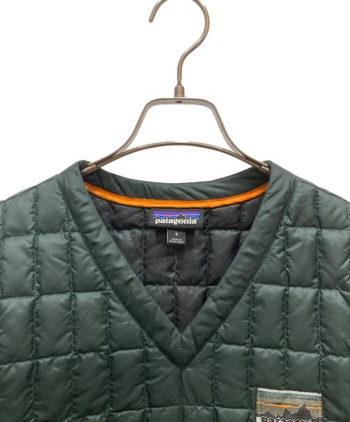 Patagonia（パタゴニア）Patagonia (パタゴニア) Vネック プルオーバーダウンジャケット グリーン サイズ:SIZE Sの古着・服飾アイテム