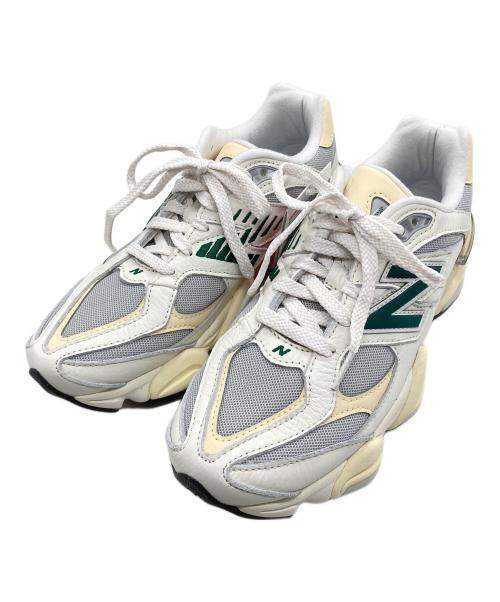 NEW BALANCE（ニューバランス）NEW BALANCE (ニューバランス) ローカットスニーカー ホワイト×グリーン サイズ:SIZE 24.5cm 未使用品の古着・服飾アイテム