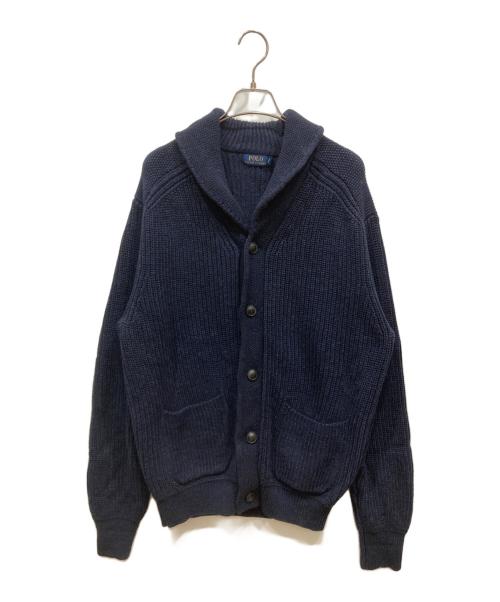 POLO RALPH LAUREN（ポロ・ラルフローレン）POLO RALPH LAUREN (ポロ・ラルフローレン) ショールカラーニットカーディガン ネイビー サイズ:SIZE XLの古着・服飾アイテム