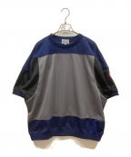 C.Eシーイー）の古着「MD Temporal Distortion MESH SS TOP」｜ネイビー×グレー