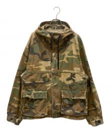 ANCELLM（アンセルム）の古着「CAMO ZIPUP HOODIE」｜ブラウン×カーキ