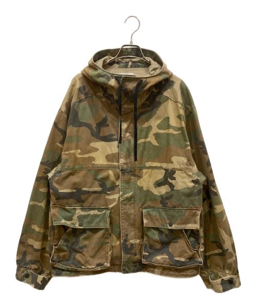 ANCELLM（アンセルム）ANCELLM (アンセルム) CAMO ZIPUP HOODIE ブラウン×カーキ サイズ:SIZE 2の古着・服飾アイテム