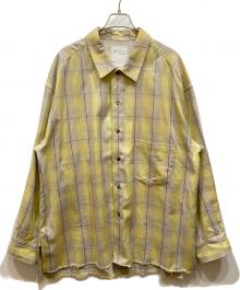 ANCELLM（アンセルム）の古着「C/R CHECK SHIRT」｜グレー×イエロー