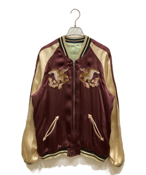 IOLANI（イオラニ）IOLANI (イオラニ) スカジャン ボルドー×グリーン サイズ:SIZE XLの古着・服飾アイテム