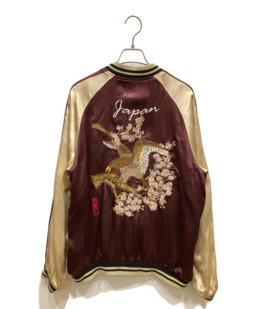 IOLANI（イオラニ）IOLANI (イオラニ) スカジャン ボルドー×グリーン サイズ:SIZE XLの古着・服飾アイテム