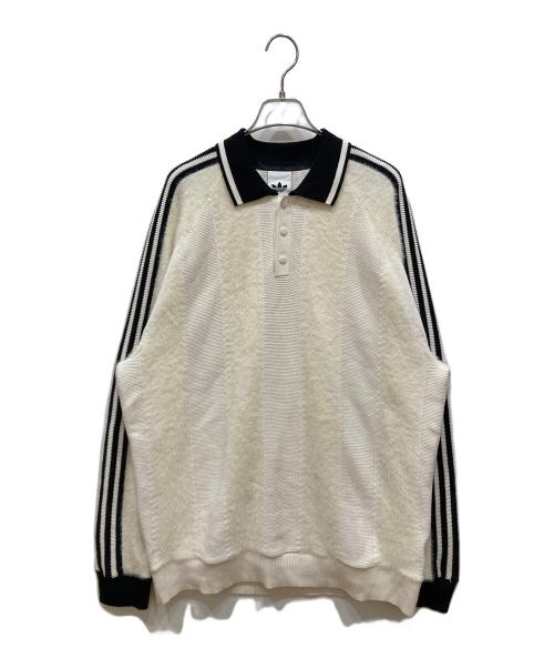 adidas（アディダス）adidas (アディダス) プレミアム ニット ジャージー ホワイト サイズ:SIZE XLの古着・服飾アイテム