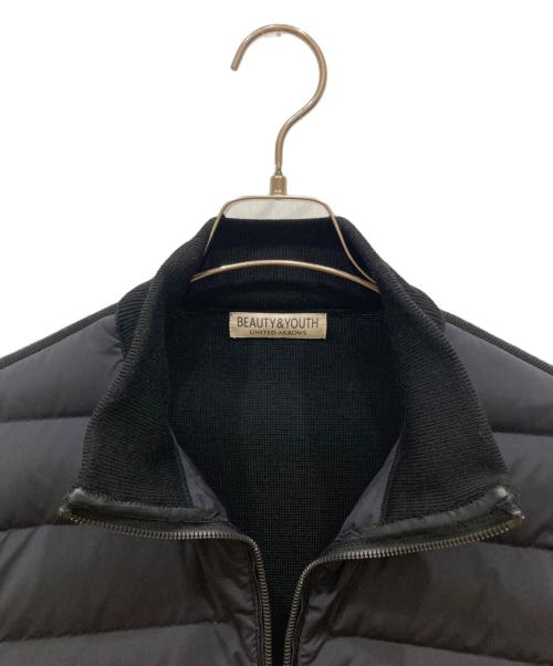 BEAUTY&YOUTH UNITED ARROWS（ビューティーアンドユースユナイテッドアローズ）BEAUTY&YOUTH UNITED ARROWS (ビューティーアンドユースユナイテッドアローズ) 切替ダウンジャケット ブラック サイズ:SIZE Lの古着・服飾アイテム