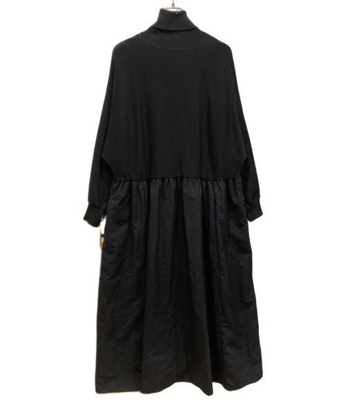 BEARDSLEY（ビアズリー）BEARDSLEY (ビアズリー) ニットコンビギャザーワンピース ブラック サイズ:SIZE 1の古着・服飾アイテム
