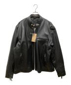 FREEDOMフリーダム）の古着「シングルライダースジャケット」｜ブラック