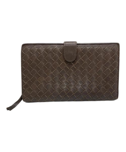BOTTEGA VENETA（ボッテガベネタ）BOTTEGA VENETA (ボッテガベネタ) 2つ折り財布　イントレチャート ブラウンの古着・服飾アイテム