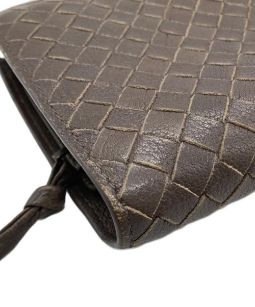 BOTTEGA VENETA（ボッテガベネタ）BOTTEGA VENETA (ボッテガベネタ) 2つ折り財布　イントレチャート ブラウンの古着・服飾アイテム