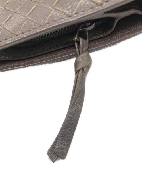 BOTTEGA VENETA（ボッテガベネタ）BOTTEGA VENETA (ボッテガベネタ) 2つ折り財布　イントレチャート ブラウンの古着・服飾アイテム