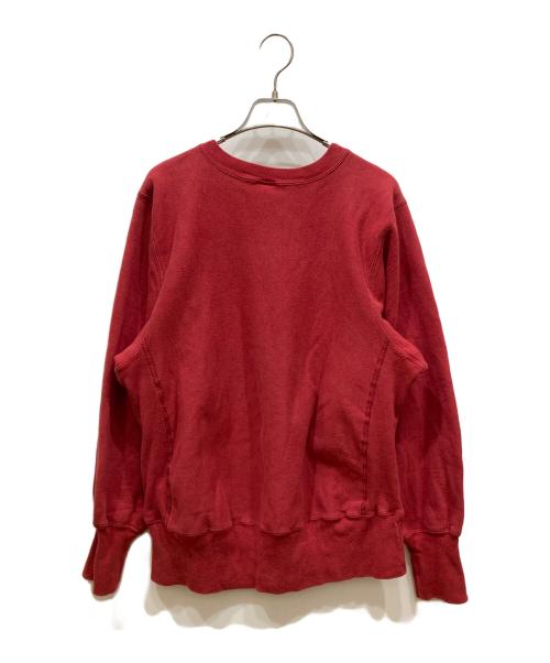 Champion REVERSE WEAVE（チャンピオン リバース ウィーブ）Champion REVERSE WEAVE (チャンピオン リバース ウィーブ) 2段プリントスウェット レッド サイズ:SIZE Mの古着・服飾アイテム